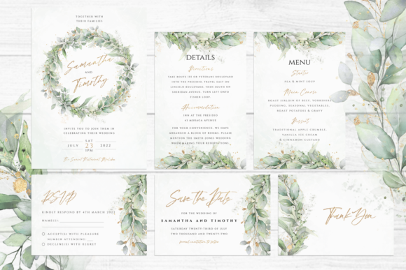 Download Eucalyptus Wedding Invite Suite - Premium Resources