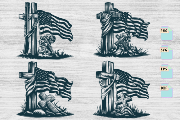 Download Cross American Flag Bundle, Jesus SVG - Premium Resources