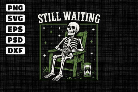 Download Still Waiting Skeleton Hourglass SVG - Premium Resources